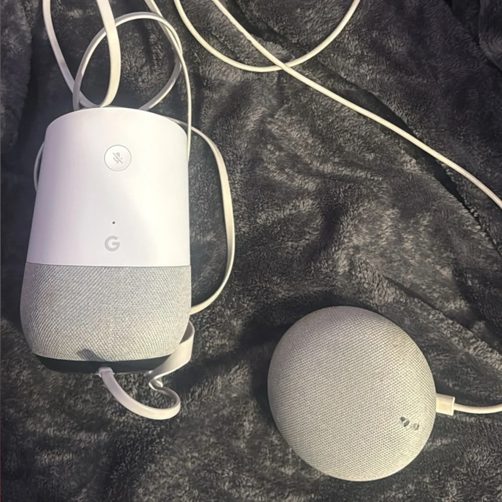 2 Google Home Speaker in White and Gray
